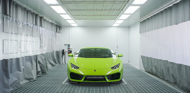 Lamborghini車體維修技術中心_整備集塵區