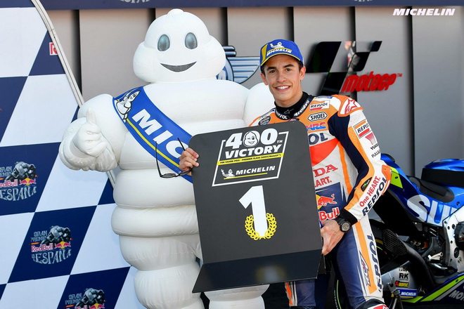 【台灣米其林新聞照片1】MotoGP西班牙站Marc Marquez為MICHELIN拿下冠軍 也迎來第400場勝利